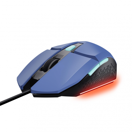 Trust GXT 109P Felox - Mouse - illuminated, gaming - 6 buttons - wired - USB - brilliant blue - 0