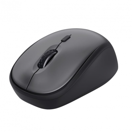 Trust Yvi Plus - Mouse - silent - right-handed - optical - 4 buttons - wireless - 2.4 GHz - USB wireless receiver - black - 0