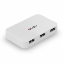 Lindy 4 Port USB 3.0 Hub Basic - Hub - 4 x SuperSpeed USB 3.0 - desktop