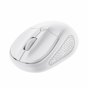 Trust Primo - Mouse - right and left-handed - optical - 4 buttons - wireless - 2.4 GHz - USB wireless receiver - matt white