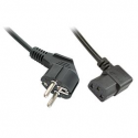 Lindy - Power cable - CEE 7/7 (P) to IEC 60320 C13 - 2 m - angled - black