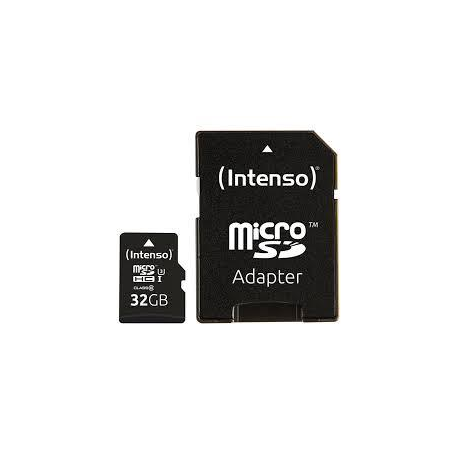 Intenso - Flash memory card (microSDHC to SD adapter included) - 32 GB - UHS Class 1 / Class10 - microSDHC UHS-I - 0