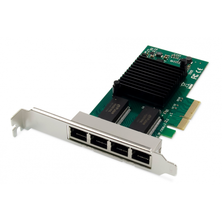 DIGITUS - Network adapter - PCIe 2.1 - Gigabit Ethernet x 4 - 0