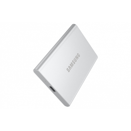 Samsung T7 Resurrected MU-PD1T0G - SSD - encrypted - 1 TB - external (portable) - USB 3.2 Gen 2 (USB-C connector) - 256-bit AES - silver - 5