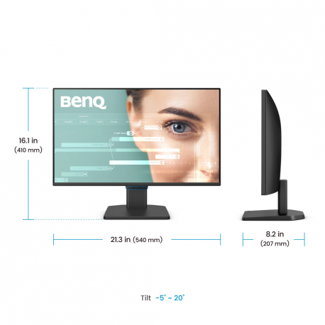 BenQ GW2490C - LED monitor - 24" (23.8" viewable) - 1920 x 1080 Full HD (1080p) @ 144 Hz - IPS - 250 cd / m² - 1500:1 - 5 ms - HDMI, DisplayPort, USB-C - speakers - 3