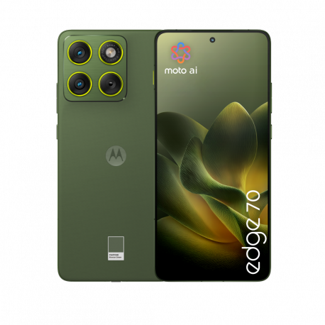Motorola Edge 70 - 5G smartphone - dual-SIM - RAM 12 GB  /  Internal Memory 512 GB - pOLED display - 6.67" - 2712 x 1220 pixels (120 Hz) - 3x rear cameras 50 MP, 50 MP - front camera 50 MP - pantone bronze green - 0