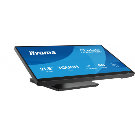 iiyama ProLite T2254MSC-B2AG - LED monitor - 21.5" (18.7" viewable) - touchscreen - 1920 x 1080 Full HD (1080p) @ 100 Hz - IPS - 300 cd / m² - 1300:1 - 4 ms - HDMI, DisplayPort - speakers - black - 2
