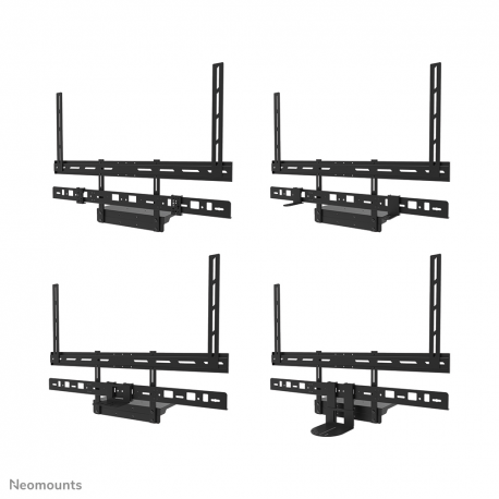 Neomounts AV60-500BL - Mounting kit (mount bracket, laptop shelf) - for video bar / laptop - universal - black - screen size: 43"-110" - VESA-mountable - 10