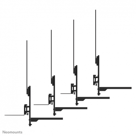 Neomounts AV60-500BL - Mounting kit (mount bracket, laptop shelf) - for video bar / laptop - universal - black - screen size: 43"-110" - VESA-mountable - 11
