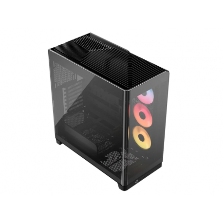 CORSAIR iCUE LINK FRAME 4500X LX-R RGB - Mid tower - extended ATX - windowed side panel (tempered glass) - no power supply (ATX) - black - USB / Audio - 0