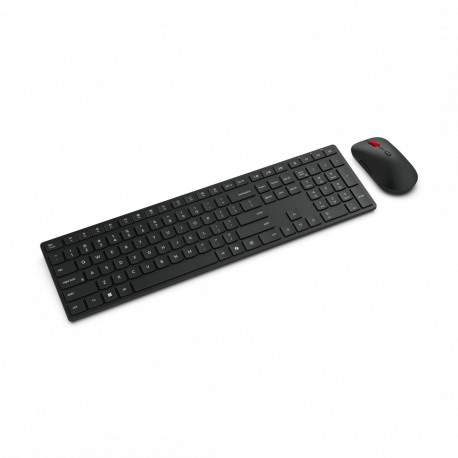 Lenovo Pro Combo 6000 - Keyboard and mouse set - wireless - 2.4 GHz, Bluetooth 5.3 - US with Euro symbol - eclipse black - brown box - 1