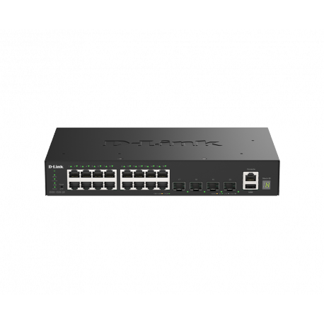 D-Link SmartPro DGS-1530-20 - Switch - smart - 16 x 10 / 100 / 1000 + 4 x 10 Gigabit SFP+ - desktop, rack-mountable - 0