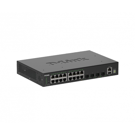 D-Link SmartPro DGS-1530-20 - Switch - smart - 16 x 10 / 100 / 1000 + 4 x 10 Gigabit SFP+ - desktop, rack-mountable - 1