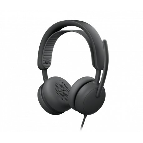 Logitech Zone Wired 2 for Business - Headset - on-ear - wired - active noise cancelling - graphite - Certified for Microsoft Teams - 0