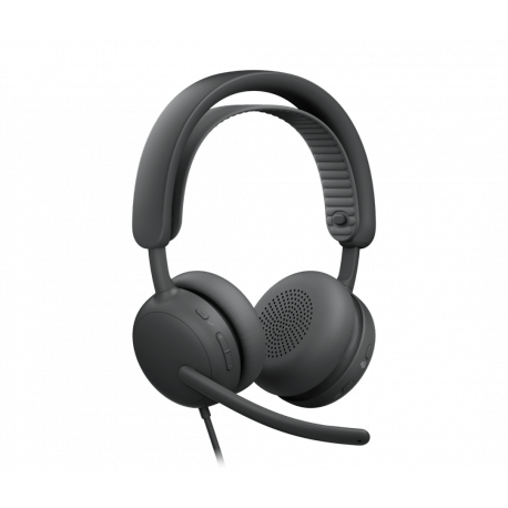 Logitech Zone Wired 2 for Business - Headset - on-ear - wired - active noise cancelling - graphite - Certified for Microsoft Teams - 1