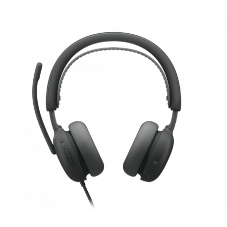 Logitech Zone Wired 2 for Business - Headset - on-ear - wired - active noise cancelling - graphite - Certified for Microsoft Teams - 2