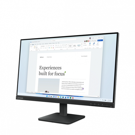 Lenovo L24-4e - LED monitor - 24" (23.8" viewable) - 1920 x 1080 Full HD (1080p) @ 100 Hz - IPS - 250 cd / m² - 1300:1 - 4 ms - HDMI, VGA - raven black - 2