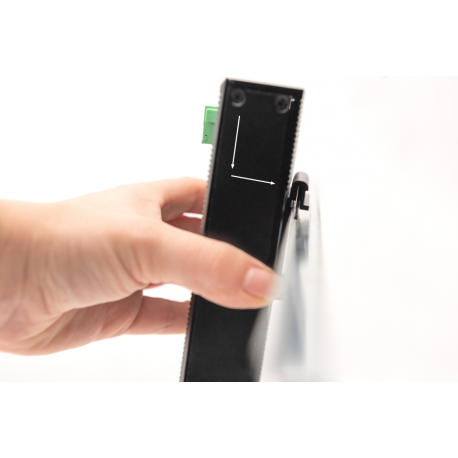 DIGITUS Industrial Gigabit Flat Switch - Extended temperature range - switch - 5 x 10 / 100 / 1000 - DIN rail mountable, wall-mountable - DC power - 2