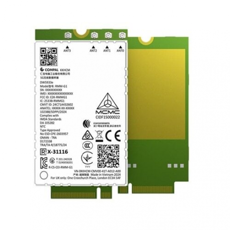 Dell Wireless DW5933E - Wireless cellular modem - 5G LTE - M.2 Card - 0