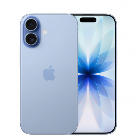 Apple iPhone 17 - 5G smartphone - dual-SIM  /  Internal Memory 256 GB - OLED display - 6.3" - 2622 x 1206 pixels (120 Hz) - 2x rear cameras 48 MP, 48 MP - front camera 18 Megapixel - mist blue - 0