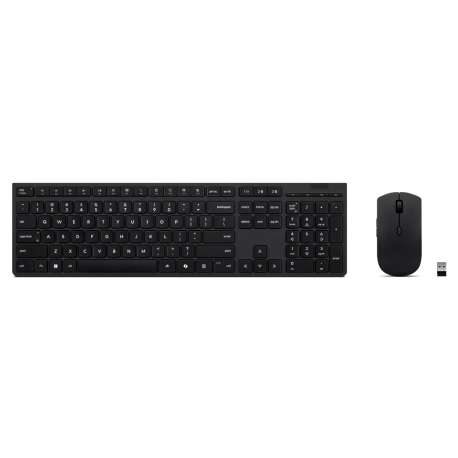 Lenovo Professional - Keyboard and mouse set - full size - wireless - Bluetooth, 2.4 GHz - QWERTY - Danish - grey - brown box - 0