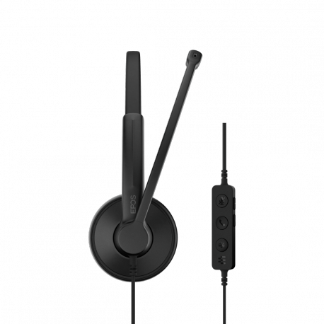 EPOS IMPACT 100 Series - Headset - on-ear - wired - USB-A, USB-C - black - Certified for Microsoft Teams - 6