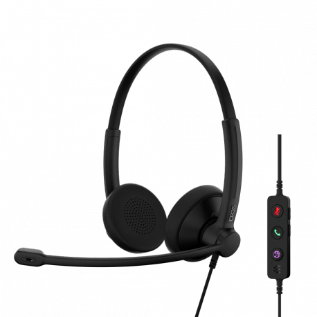 EPOS IMPACT 100 Series - Headset - on-ear - wired - USB-A, USB-C - black - Certified for Microsoft Teams - 9