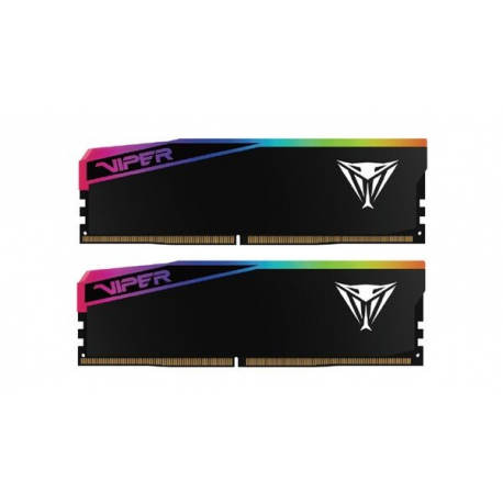 Patriot Viper Elite 5 RGB Ultra Series - DDR5 - kit - 96 GB: 2 x 48 GB - DIMM 288-pin - 6000 MT/s / PC5-48000 - CL28 - 1.4 V - unbuffered - on-die ECC - black - 0