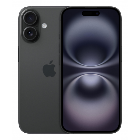 Apple iPhone 16 - 5G smartphone - dual-SIM  /  Internal Memory 128 GB - OLED display - 6.1" - 2556 x 1179 pixels - 2x rear cameras 48 MP, 12 MP - front camera 12 MP - black - 0