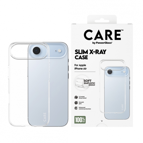 CARE by PanzerGlass X-Ray - Back cover for mobile phone - soft basic - thermoplastic polyurethane (TPU) - transparent - for Apple iPhone Air - 1