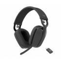 Logitech Zone Vibe Wireless - Headset - full size - Bluetooth - wireless - noise isolating - graphite - Certified for Microsoft Teams