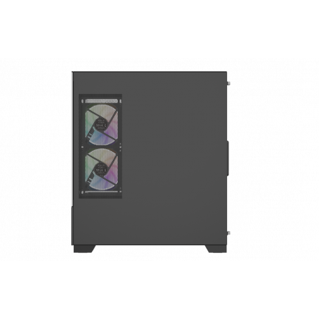 Xilence Xilent Beam - Midi-tower - ATX - windowed side panel (tempered glass) - no power supply (ATX) - black - USB/Audio - 10