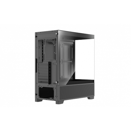 Xilence Xilent Beam - Midi-tower - ATX - windowed side panel (tempered glass) - no power supply (ATX) - black - USB/Audio - 13