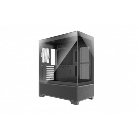 Xilence Xilent Beam - Midi-tower - ATX - windowed side panel (tempered glass) - no power supply (ATX) - black - USB/Audio - 15