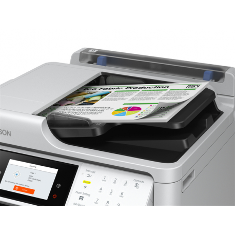 Epson WorkForce Pro EM-C800RDWF - Multifunction printer - colour - ink-jet - A4 (210 x 297 mm) (original) - A4 / Legal (media) - up to 25 ppm (printing) - 330 sheets - 33.6 Kbps - USB 2.0, Gigabit LAN, Wi-Fi(ac) - 5