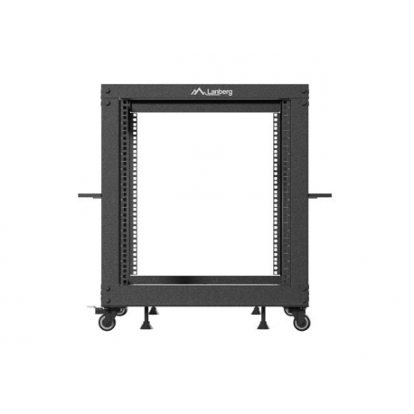 Lanberg - Rack open frame - 600 x 600 - 1100, adjustable - RAL 9004, black - 12U - 19" - 2