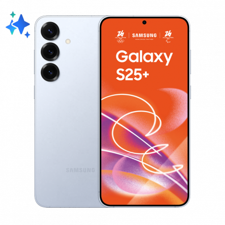 Samsung Galaxy S25+ - 5G smartphone - dual-SIM - RAM 12 GB / Internal Memory 256 GB - OLED display - 6.7" - 3120 x 1440 pixels (120 Hz) - 3x rear cameras 50 MP, 12 MP, 10 MP - front camera 12 MP - icy blue - 0