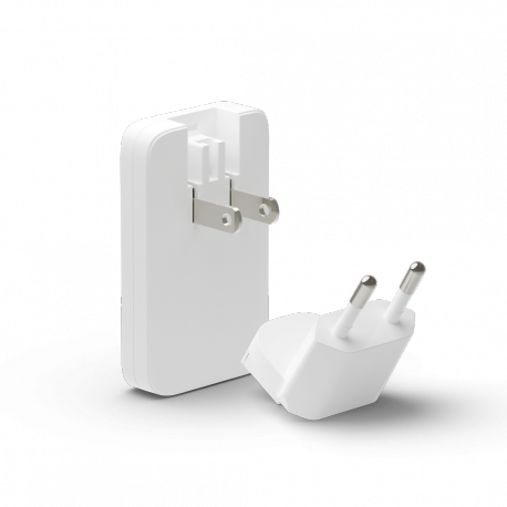 dbramante1928 re-charge Pro - Power adapter - slim - 20 Watt - 2 output connectors (24 pin USB-C, USB) - white - 1