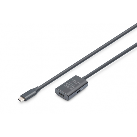 DIGITUS - USB extension cable - 24 pin USB-C (M) to 24 pin USB-C (F) - USB 3.1 - 5 V - 5 m - black - 0