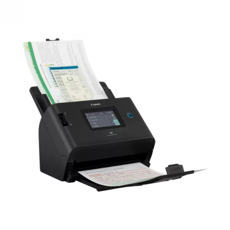 Canon imageFORMULA DR-S350NW - Document scanner - Contact Image Sensor (CIS) - Duplex - max scan width: 8.5" - 600 dpi x 600 dpi - up to 50 ppm (mono) / up to 50 ppm (colour) - ADF (60 sheets) - up to 9000 scans per day - USB 3.2 Gen 1, Gigabit LAN, Wi-Fi(ac) - 6