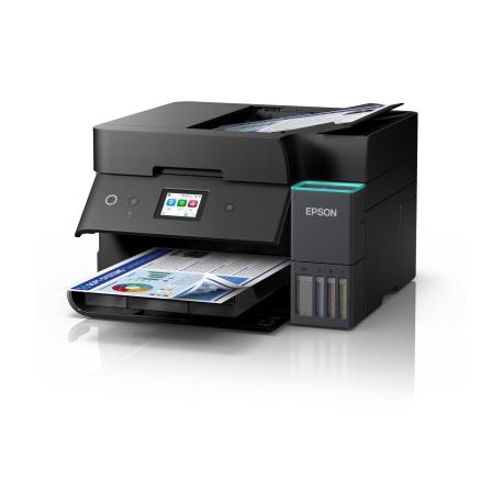 Epson EcoTank L6390 - Multifunction printer - colour - ink-jet - ITS - A4 (210 x 297 mm) (original) - A4 (media) - up to 18 ppm (printing) - 250 sheets - Wi-Fi(n), USB, LAN - black - 0