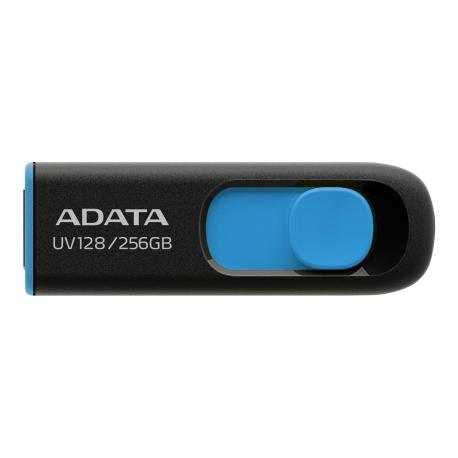 ADATA UV128 - USB flash drive - 256 GB - USB 3.2 Gen 1 - black, blue - 0