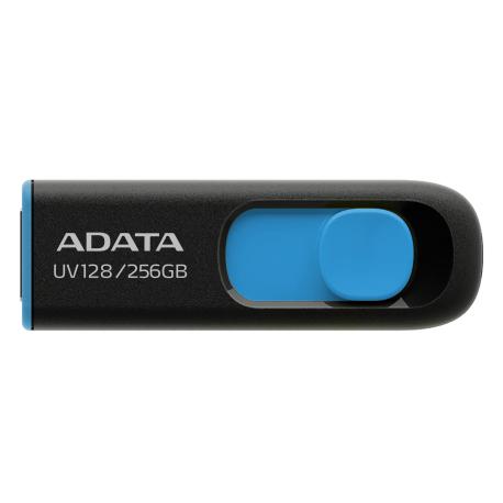 ADATA UV128 - USB flash drive - 256 GB - USB 3.2 Gen 1 - black, blue - 1