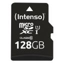 Intenso - Flash memory card (microSDXC to SD adapter included) - 128 GB - UHS-I  /  Class10 - microSDXC UHS-I