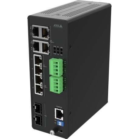 Axis D8208-R - Switch - industrial - Managed - 8 x 10 Gigabit Ethernet - desktop - PoE++ (480 W) - 0