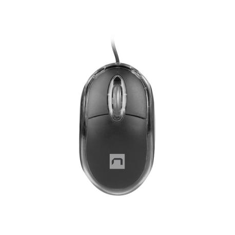 Natec Vireo 2 - Mouse - optical - 3 buttons - wired - USB - black - 0