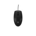 Natec Ruff Plus - Mouse - ergonomic - right and left-handed - optical - 3 buttons - wired - USB - black