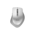 ASUS WT425 - Mouse - ergonomic - optical - 6 buttons - wireless - 2.4 GHz - USB wireless receiver - fog silver