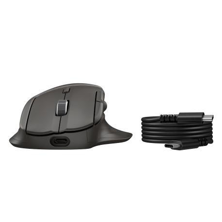HP 785M - Mouse - right-handed - optical - 6 buttons - wireless - Bluetooth, 2.4 GHz - USB wireless receiver - black - 0
