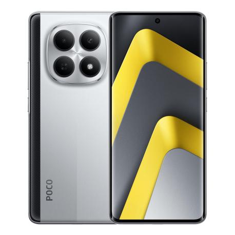 Xiaomi POCO M8 - 5G smartphone - dual-SIM - RAM 8 GB / Internal Memory 256 GB - microSD slot - OLED display - 6.77" - 2392 x 1080 pixels (120 Hz) - 2x rear cameras 50 MP, 2 MP - front camera 20 MP - silver - 0
